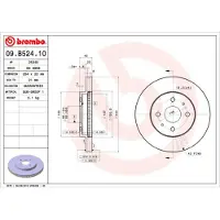 Brembo Remschijf 09B52410 voorkant, geventileerd, 1 Stuk