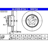Ate 24.0309-0154.1 Remschijf