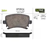 Valeo 872914 Remblokken