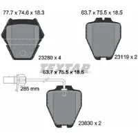 Textar Remblokset 2328001, voor