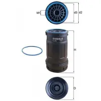 MAHLE ORIGINAL KC 699D Brandstoffilter