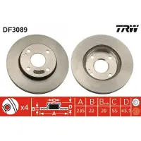 TRW DF3089 Remschijf