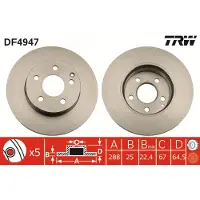 TRW DF4947 Remschijf