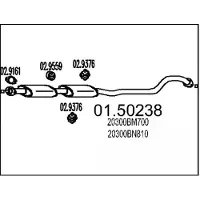 MTS 01.50238 Uitlaat middendemper