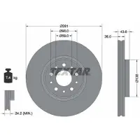 Textar Remschijf 92349303, 1 stuk