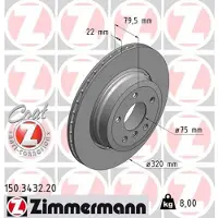 ZIMMERMANN 150.3432.20 Remschijf