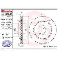 Brembo Remschijf 09D55223 achter, geventileerd, sterk gecarboniseerd, 1 Stuk