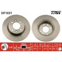 TRW Remschijf DF1031
