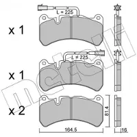 METELLI Remblokkenset, schijfrem 22-1201-2