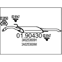 MTS 01.90430 Einddemper