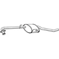 Bosal Middendemper 283-211 Bosal voor o.a. OPEL