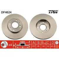 TRW DF4024 Remschijf