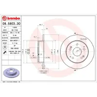Brembo 08.5803.30 Remschijf