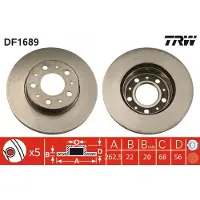 TRW DF1689 Remschijf