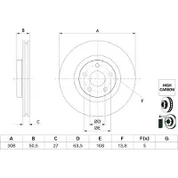 Bosch Remschijf 0 986 479 H51, 1 stuk