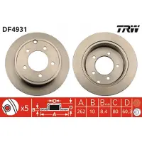 TRW DF4931 Remschijf