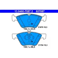 Ate Remblokken set 13.0460-7087.2 ATE voor o.a. CHRYSLER, MERCEDES-BENZ