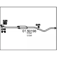 MTS 01.50198 Uitlaat middendemper