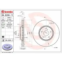Brembo 09.E230.11 Remschijf