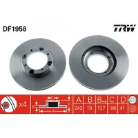 TRW DF1958 Remschijf