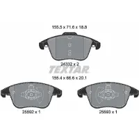 Textar Remblokset 2433205, voor