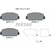 Textar 2279701 Remblokken