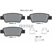 Textar Remblokset 2463501, achter