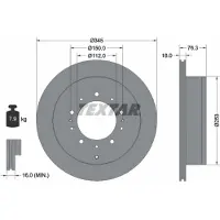 Textar 92198503 Remschijf