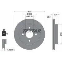Textar 92063603 Remschijf