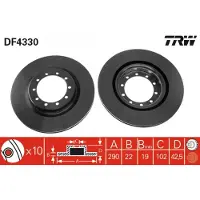 TRW Remschijf DF4330, 1 Stuk