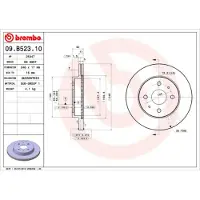 Brembo Remschijf 09B52310 voorkant, geventileerd, 1 Stuk
