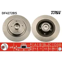 TRW DF4272BS Remschijf