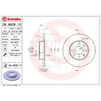 Brembo 08.8638.11 Remschijf