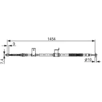 Bosch Kabel, parkeerrem 1 987 482 294 rechts