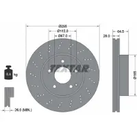 Textar Remschijf PRO+ 92165005, 1 stuk