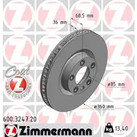 ZIMMERMANN 600.3247.20 Remschijf
