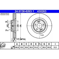 Ate 24.0130-0263.1 Remschijf