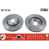 TRW DF2716 Remschijf