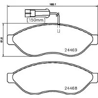 Hella Remblokkenset, schijfrem 8DB 355 020-661