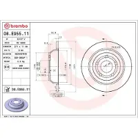 Brembo Remschijf 08.E955.11, 1 stuk