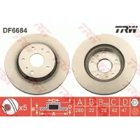 TRW DF6684 Remschijf