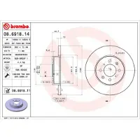 Brembo 08.6918.11 Remschijf