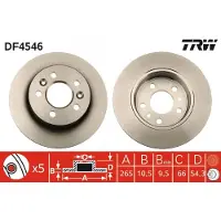 TRW DF4546 Remschijf