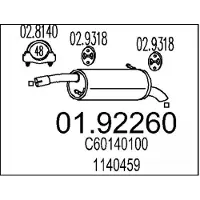 MTS 01.92260 Einddemper