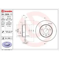 Brembo 08.C656.11 Remschijf