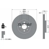 Textar 92055203 Remschijf