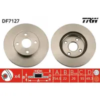 TRW DF7127 Remschijf