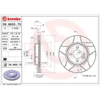 Brembo 09.8655.75 Remschijf