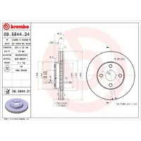 Brembo 09.5844.21 Remschijf