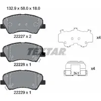Textar Remblokset 2222701, voor